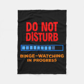 Couverture Polaire Do Not Disturb Binge Watching Tv Shows  (Devant)