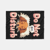 Couverture Polaire Do Not Disturb Wiener Dog Funny Dachshund Pajamas (Devant (Horizontal))