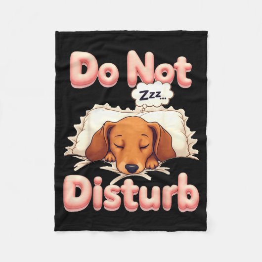 Couverture Polaire Do Not Disturb Wiener Dog Funny Dachshund Pajamas (Devant)