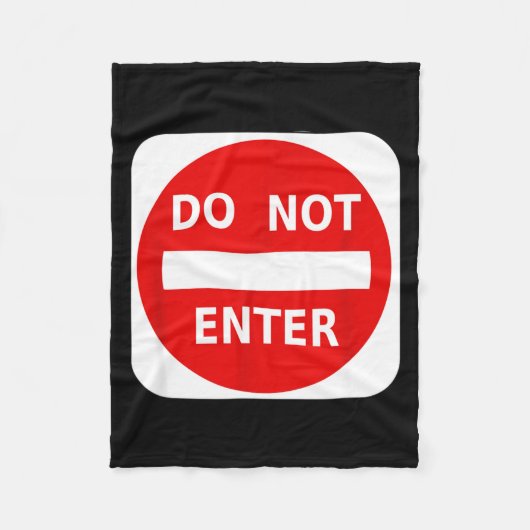 Couverture Polaire Do Not Enter Street Traffic Sign S  (Devant)