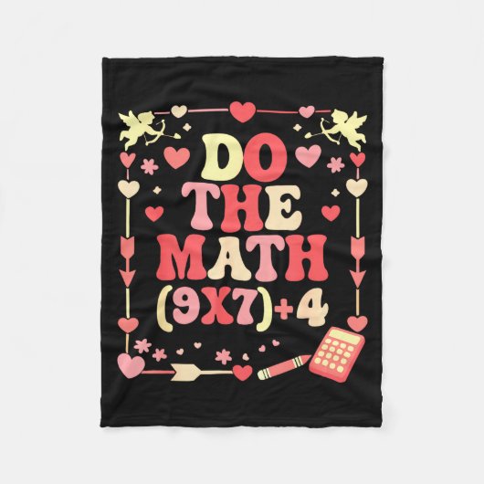 Couverture Polaire Do The Math Equation Valentine's Day Math Teacher (Devant)