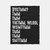 Couverture Polaire Do You Know The Muffin Man Dyktmm Funny Quote (Devant)