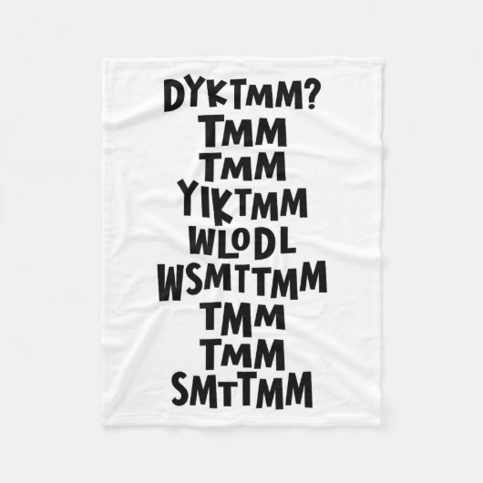 Couverture Polaire Do You Know The Muffin Man Dyktmm Nostalgia Funny  (Devant)