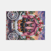 Couverture Polaire Doberman Dog Valentine's Day  (Devant (Horizontal))