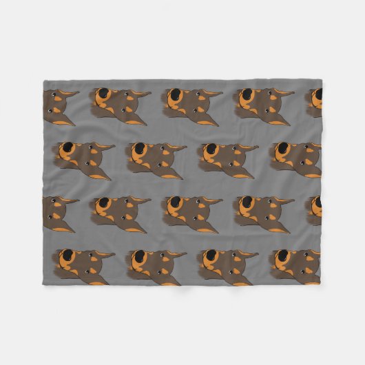 Couverture polaire Doberman Pinscher (Devant (Horizontal))