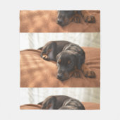 Couverture Polaire doberman-pinscher-chiot (Devant)