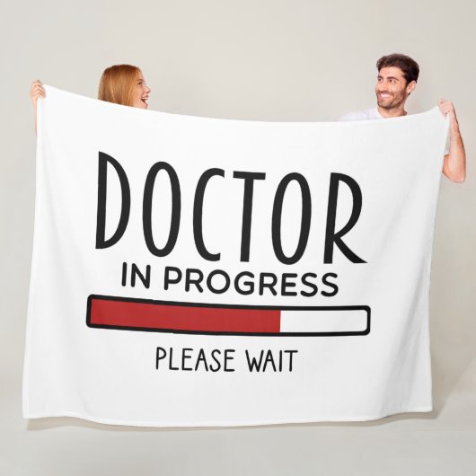 Couverture Polaire Docteur étudiant en médecine en cours (En situation)