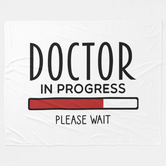 Couverture Polaire Docteur étudiant en médecine en cours (Devant (Horizontal))