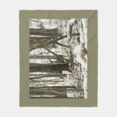 Couverture Polaire Doe Deer dans la neige (Devant)