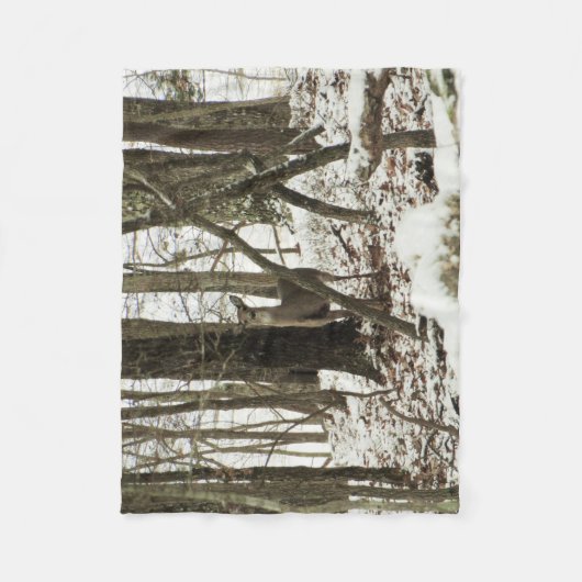 Couverture Polaire Doe Deer dans la neige (Devant)