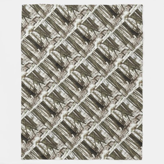 Couverture Polaire Doe Deer dans la neige (Devant)