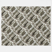 Couverture Polaire Doe Deer dans la neige (Devant (Horizontal))