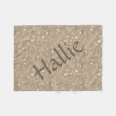 Couverture Polaire Dog Blanket - Brown Botanical, Personalized (Devant (Horizontal))