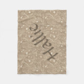 Couverture Polaire Dog Blanket - Brown Botanical, Personalized (Devant)