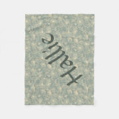 Couverture Polaire Dog Blanket - Sage Green Botanical, Personalized (Devant)