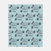 Couverture Polaire  Dog Blanket with Name paws  gifts for dog lovers (Devant)