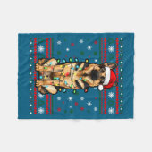 Couverture Polaire Dog Christmas, German Shepherd Christmas Lights Ug (Devant (Horizontal))