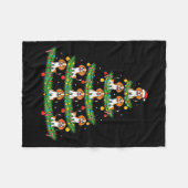 Couverture Polaire Dog Christmas Tree, Beagle Puppy Holiday Design Fo (Devant (Horizontal))