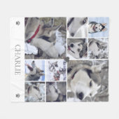 Couverture Polaire Dog Lover Pet Photo Collage (Devant (Horizontal))