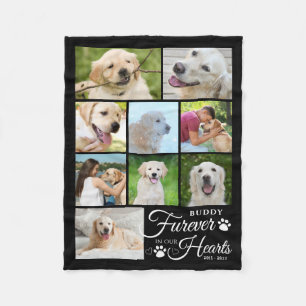Couverture Polaire Dog Memorial FUREVER DANS NOS COEURS 9 Photo Colla