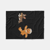 Couverture Polaire Dog Mom Shirt Gingerbread Chasing French Bulldog C (Devant (Horizontal))