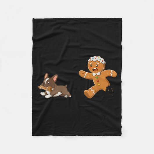 Couverture Polaire Dog Mom Shirt Gingerbread Chasing French Bulldog C (Devant)