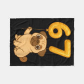 Couverture Polaire Dog Pug 67 Meme Six Seven Balloon Funny Gen Alpha  (Devant (Horizontal))