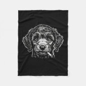 Couverture Polaire Dog Smoking Cigarette Funny Poodle Meme  (Devant)