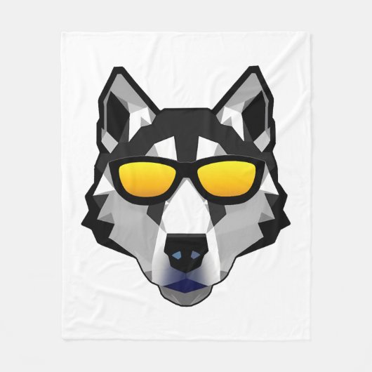 Couverture Polaire Dog with Sunglasses - Siberian Husky (Devant)