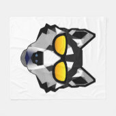 Couverture Polaire Dog with Sunglasses - Siberian Husky (Devant (Horizontal))