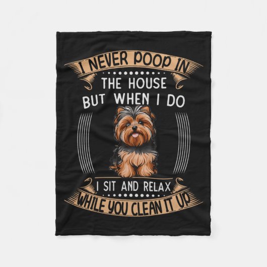 Couverture Polaire Dog Yorkie O Stuff Pet Dad Price Yorkieo Pupes Com (Devant)