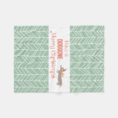 Couverture Polaire Doggone Joyeux Noël (Devant (Horizontal))