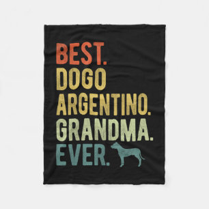 Couverture Polaire Dogo Argentino Grand-mère toujours Amoureux de les
