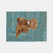 Couverture Polaire Dogue de Bordeaux - mastiff français (Devant (Horizontal))