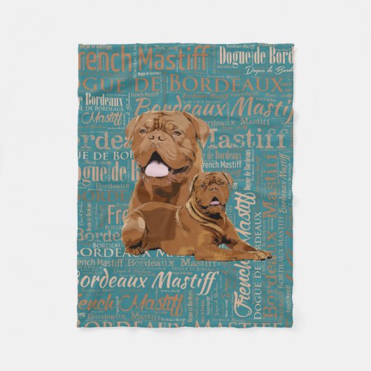 Couverture Polaire Dogue de Bordeaux - mastiff français (Devant)