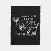 Couverture Polaire Doing My And Letting God Do The Rest, Bible Quote (Devant)