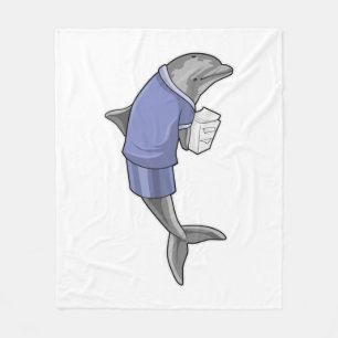 Couverture Polaire Dolphin as Secretary with Stack of paper