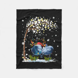 Couverture Polaire Dolphin Reindeer Casquette Père Noël Christmas Tre