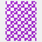 Couverture Polaire Domino de Patchwork - violet et blanc (Devant)