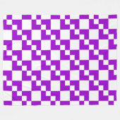 Couverture Polaire Domino de Patchwork - violet et blanc (Devant (Horizontal))