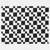 Couverture Polaire Domino en Patchwork - Blanc et Noir (Devant (Horizontal))