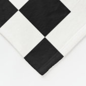Couverture Polaire Domino en Patchwork - Blanc et Noir (Coin)