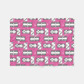 Couverture Polaire Domino Pieces Dominoes Parties scintillant de jeu  (Devant (Horizontal))