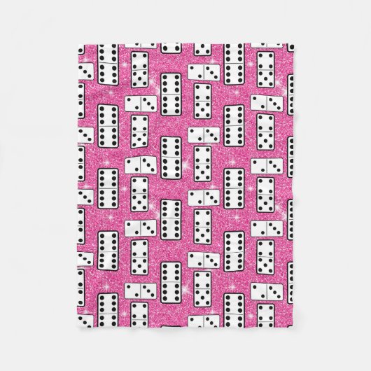 Couverture Polaire Domino Pieces Dominoes Parties scintillant de jeu  (Devant)