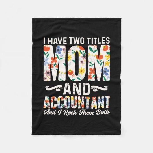 Couverture Polaire Don comptable | Maman Et Comptable (Devant)