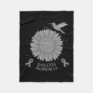 Couverture Polaire Don de colibri de tournesol de sensibilisation