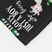 Couverture Polaire Don de Goat Lover Juste un garçon qui aime les chè (Coin)