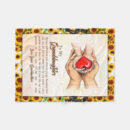 Couverture Polaire Don Grandgirl| Amour Grand-mère Groupe familial (Devant (Horizontal))