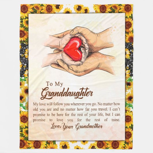 Couverture Polaire Don Grandgirl| Amour Grand-mère Groupe familial (Devant)