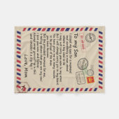 Couverture Polaire Don Son| Lettre À Mon Fils Amour De Maman (Devant (Horizontal))